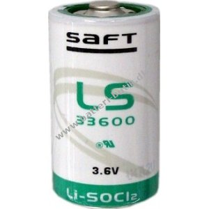 SAFT batteri Lithium Specialbatteri D LS33600 3,6V