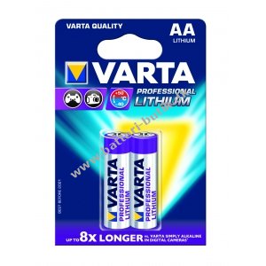 Varta Professional Lithium Batteri LR6 AA 2 stk blister 06106301402