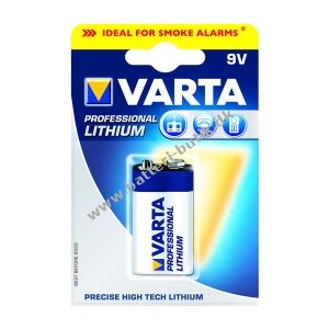 Varta Professional Lithium Batteri 9V 1 stk blister 06122301401