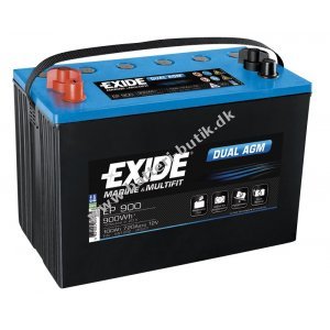 Batteri til Camping Mover og Forbrug Exide EP900 Dual AGM Batteri 12V 100Ah