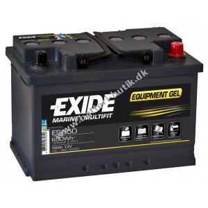 Batteri til Camping Mover og Forbrug Exide ES650 Equipment Gel Batteri 12V 60Ah