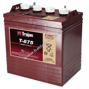 Batteri til Sakselift, Teleskoplæsser, Pallevogn og Stablere Trojan T-875 Deep-cycle Bly Batteri 8V 170Ah