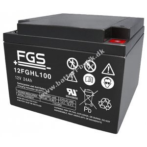 Batteri til Skadedyrsbekæmpelse FGS 12FGHL100 High Rate Longlife 12V 24Ah