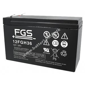 Batteri til Svvefly FGS 12FGH36 FGC20902 High Rate Blybatteri 12V 9Ah