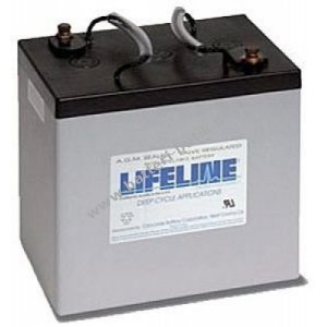 Batteri til Solar, Solfanger, Solceller Lifeline Deep Cycle blybatteri GPL-22M 12V 55Ah
