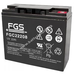 Batteri til Havetraktor FGS FGC22208 Blybatteri 12V 22Ah 118120007/0