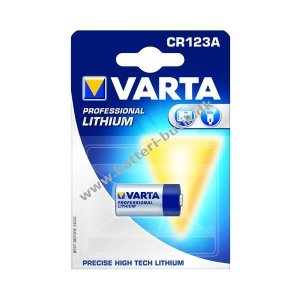Batteri til Låsesystemer Varta Professional Lithium CR123A 3V 1er blister x 10 stk 06205301401