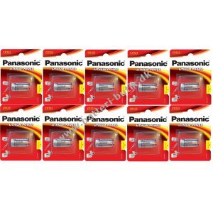 Batteri til Lsesystemer Panasonic CR123A Lithium 3V 10 x 1 blister (10 batterier)