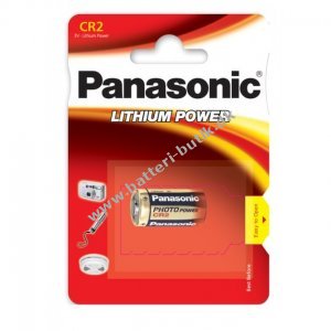 Batteri til Lsesystemer Panasonic CR2 Lithium 3V 1 stk blister