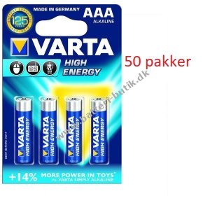 Batteri til Lsesystemer Varta Longlife Power Alkaline LR03 AAA 4er blister 50 pakker 04903121414