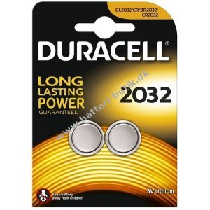 Batteri til VVS Duracell CR2032 Lithium Knapcelle 2er Blister x 100 (200 batterier)