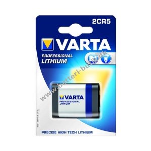 Batteri til VVS Varta Professional Lithium Photo 2CR5 6V 1er blister 06203301401