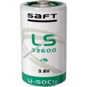 Batteri til Varmestyring/Termostat SAFT batteri Lithium D LS33600 3,6V