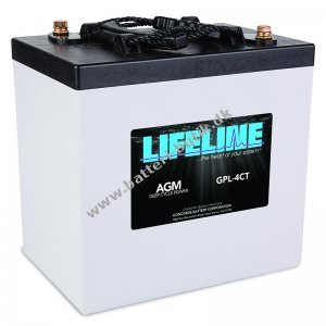 Batteri til Skiltevogn Lifeline Deep Cycle blybatteri GPL-4CT 6V 220Ah