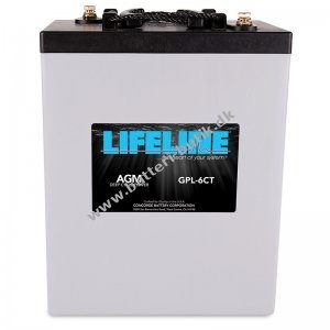 Batteri til Skiltevogn Lifeline Deep Cycle blybatteri GPL-6CT 6V 300Ah
