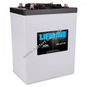 Batteri til Skiltevogn Lifeline Deep Cycle blybatteri GPL-6CT-2V 2V 900Ah
