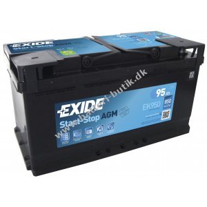 Bilbatteri Nissan 2441000Q1A Exide EK950 AGM Batteri 12V 95Ah (EK960)