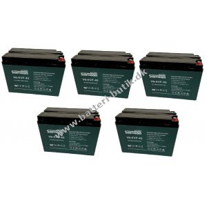 Samson Batterist til Kabinescooter 60V 45Ah (5 Batterier) V6-EVF-45