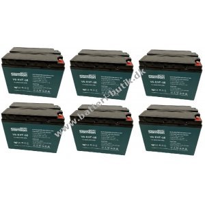 Samson Batterist til Kabinescooter 72V 58Ah (6 Batterier) V6-EVF-58 (V6-EVF-55B)