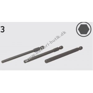 Lange magnetiske bits umbraco (100 mm) - 4 mm / 5 mm / 6 mm - pris pr. st (NGP1259000)