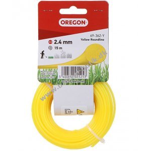 Trimmerline Trimmersnøre Oregon Gul Roundline 2,4mm x 15 m (69-362-Y)