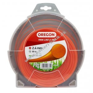Trimmerline Trimmersnøre Oregon Orange roundline 2,4mm x 88 m (69-364-OR)