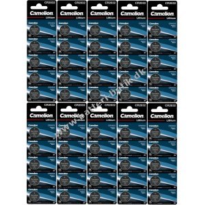 50 x Batterier til Sirius Storm Mini Lys CR2032