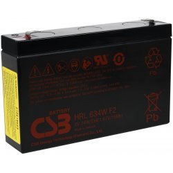 CSB Højstrøms blybatteri HRL 634W 6V 8,2Ah | Batteri-Butik