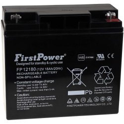 FirstPower Bly-Gel Batteri FP12180 12V 18Ah VdS | Batteri-Butik