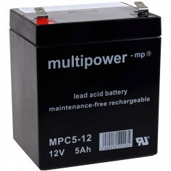 Powery Blybatteri (multipower) MPC5-12 Cyklisk | Batteri-Butik