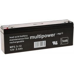 Powery Blybatteri (multipower) MP2,3-12 erstatter MP2,2-12 Vds | Batteri-Butik