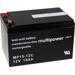 Powery Blybatteri (multipower) MP15-12C Cyklisk | Batteri-Butik