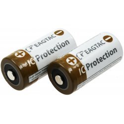 EagleTac CR123 A Li-Ion Batteri 16340 (CR123A, RCR123) 750mAh 3,7V (2 Stück) | Batteri-Butik