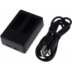 Lader til 3 Stück GoPro Hero 5 Batteris inkl. Micro USB Kabel | Batteri-Butik