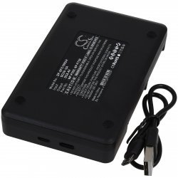 USB-Oplader til Sony Typ NP-FM70 BC-V61 / Panasonic Typ VW-VBD1 VW-VBD2 CGR-B/202 | Batteri-Butik