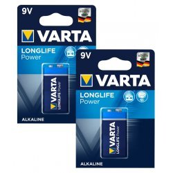 2 Batterin Varta Type 6LF22, PP3, 6LR61, 9V-BlockBatterir 2x 1er Blister | Batteri-Butik