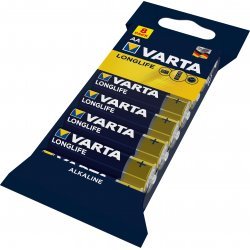 Varta Longlife Extra Alkaline AA-Mignon Batterier 8er Foliepakke | Batteri-Butik