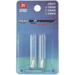 Stick batteri, Stiftbatteri CR311 til eks. Fiskeri, Bissdisplayr Lithium 2er Blister | Batteri-Butik