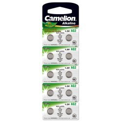 Camelion Knapcelle LR59 / AG2 / G2 / LR726 / 196 / SR726W / GP96A / 396 10er Blister | Batteri-Butik
