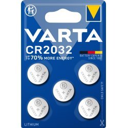 VARTA Lithium Knapcelle CR2032, erstatter DL2032 IEC CR2032 5er Blister | Batteri-Butik
