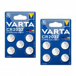 10x VARTA CR2032 DL2032 ECR2032 Lithium Knapcelle 2x 5er Blister til ure, bilnøgler | Batteri-Butik