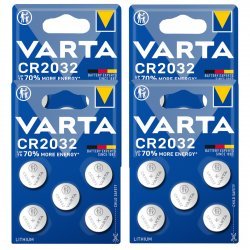 20x VARTA CR2032 DL2032 ECR2032 Lithium Knapcelle – 4x 5er Blister til ure, bilnøgler | Batteri-Butik