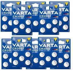 50x VARTA CR2032 DL2032 ECR2032 Lithium Knapcelle – 10x 5er Blister til ure, bilnøgler | Batteri-Butik