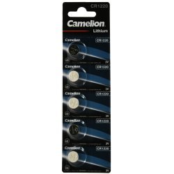 Lithium Knapcelle, Batteri Camelion CR1220 5er Blister, eks. til Ure, LED-Lys, Bilnøgle | Batteri-Butik