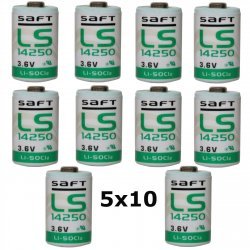 50x Lithium Batteri Saft LS14250 1/2AA 3,6Volt | Batteri-Butik