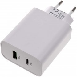 2 Port USB Hurtiglader USB PD QC Adapter 45 W hvid 61756 | Batteri-Butik