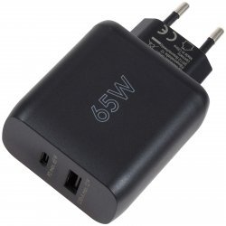goobay USB-C PD Dual-Hurtiglader (65 W) Sort | Batteri-Butik