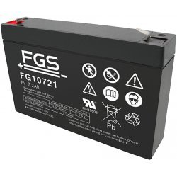 FGS FG10721 Blybatteri 6V 7,2Ah | Batteri-Butik
