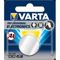 Varta CR2450 Knapcelle Batteri Lithium 3V 1 blister x 100 (100 batterier) | Batteri-Butik