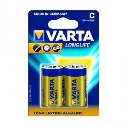 Varta Longlife Extra Alkaline Batteri LR14 C 2er 04114101412 | Batteri-Butik